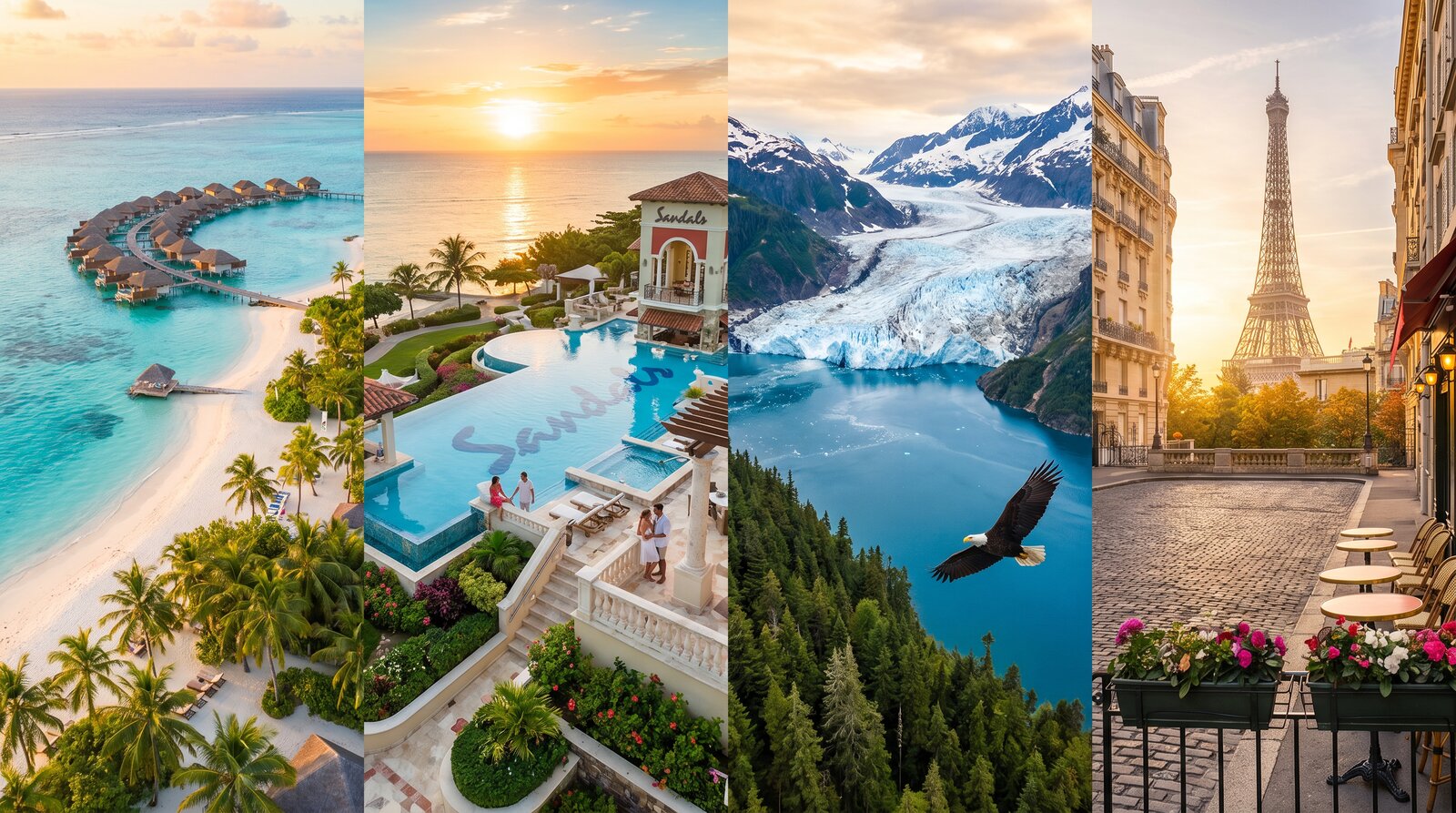 Club Med, Sandals, Alaska and Europe land vacation destinations